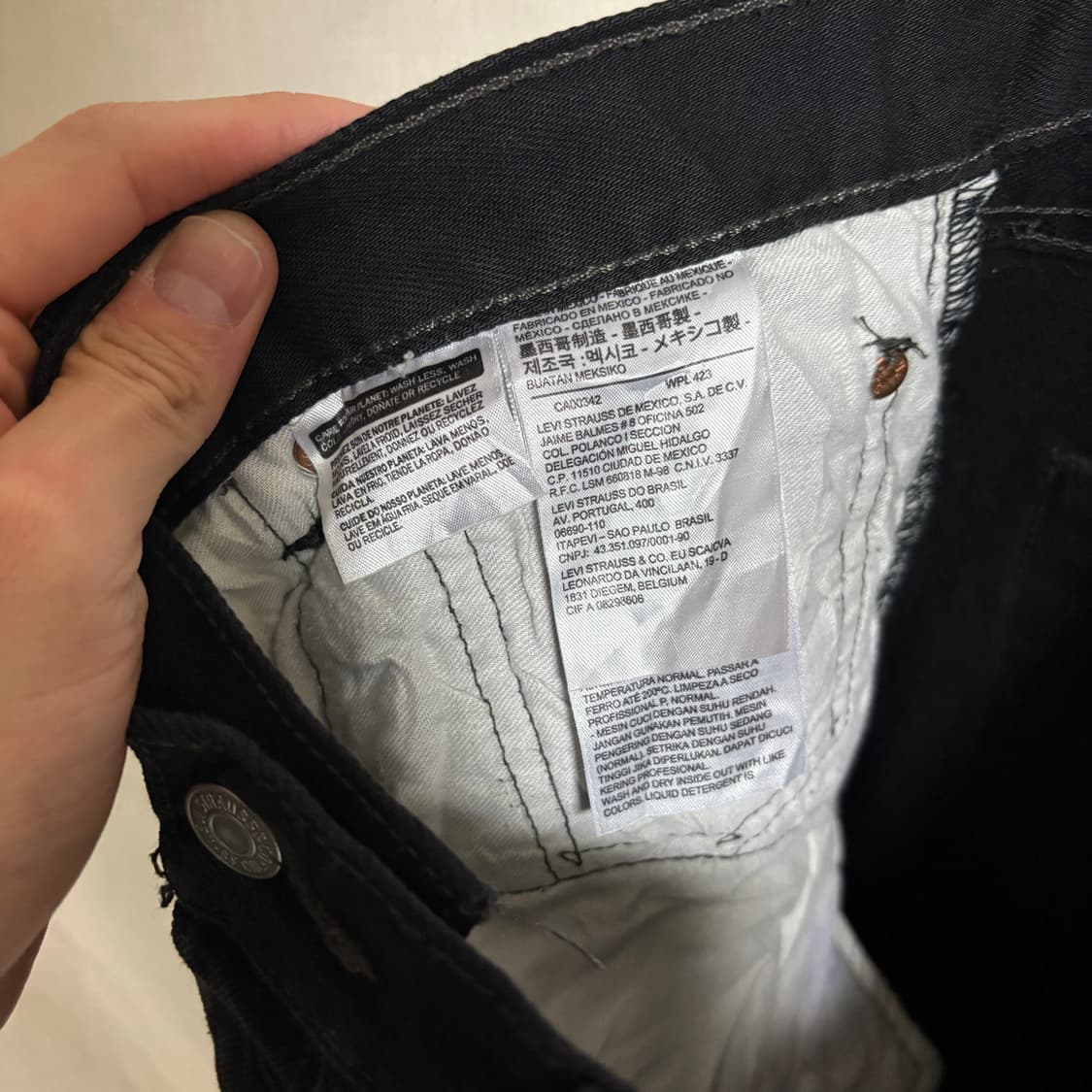 리바이스 501 스트레이트 블랙 팬츠 / W33, L34 상품이미지8