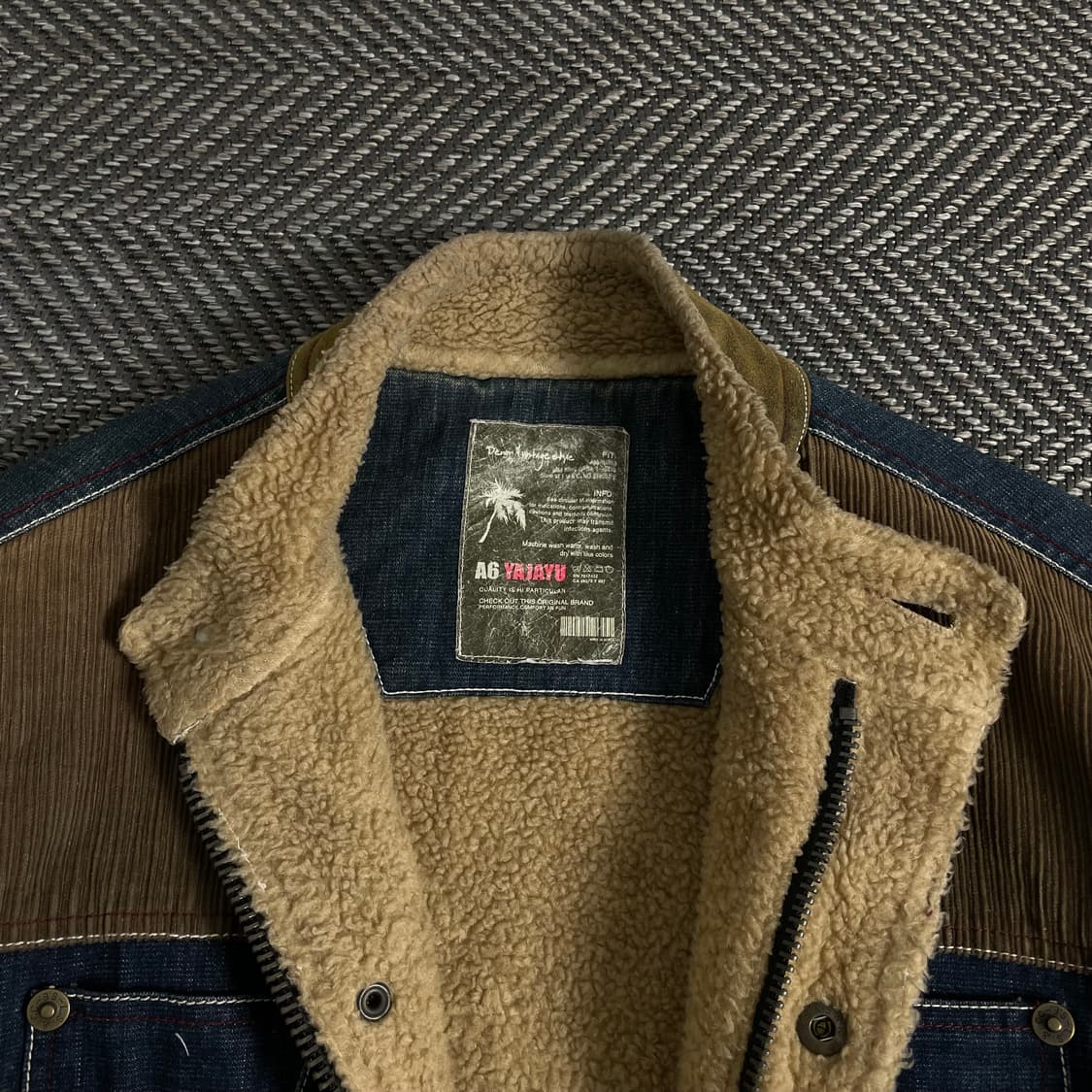 Y2K 빈티지 코듀로이 데님 트러커 워크 자켓y 2425 상품이미지7