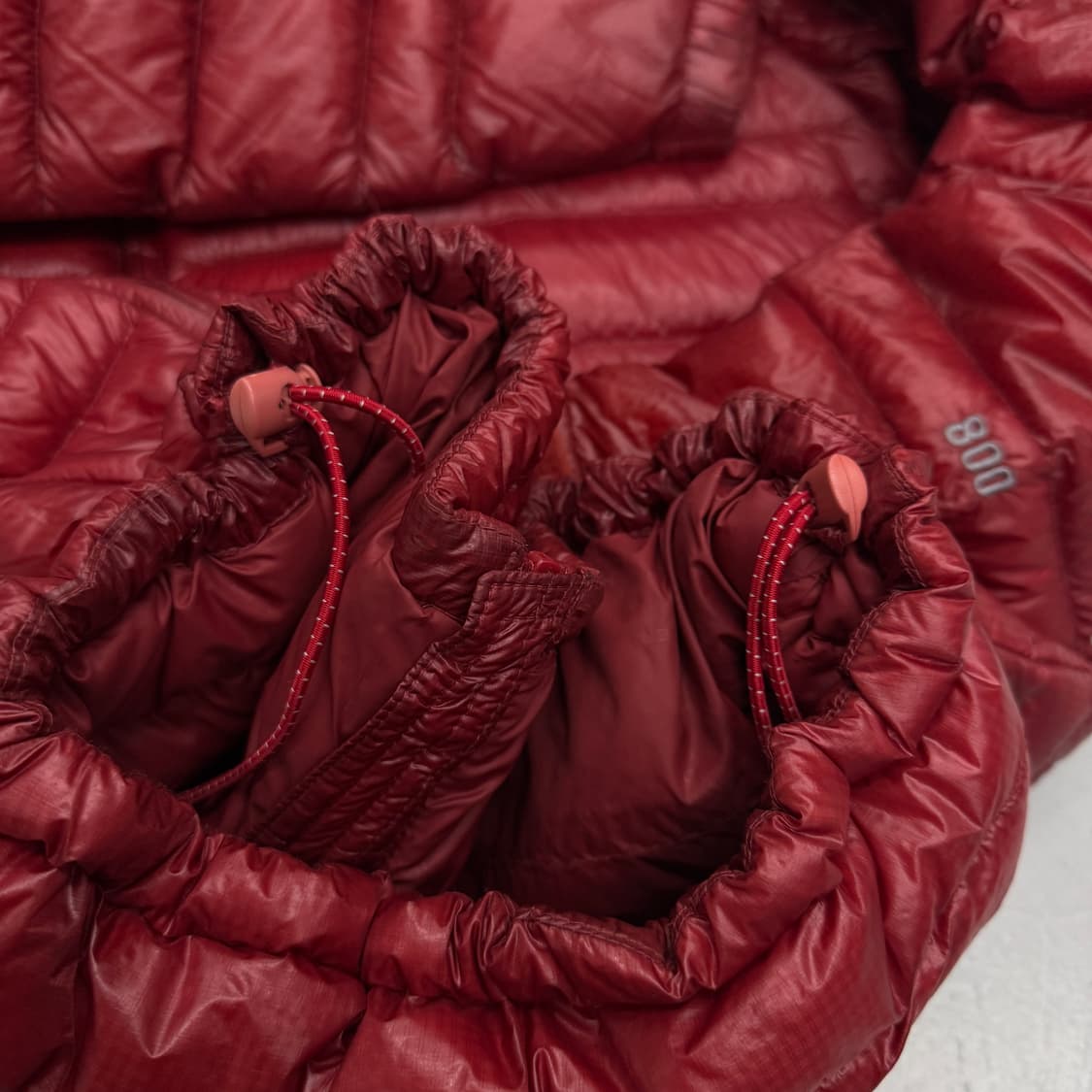 노스페이스 800 고프코어 써밋시리즈 애벌레 경량패딩 레드 상품이미지7