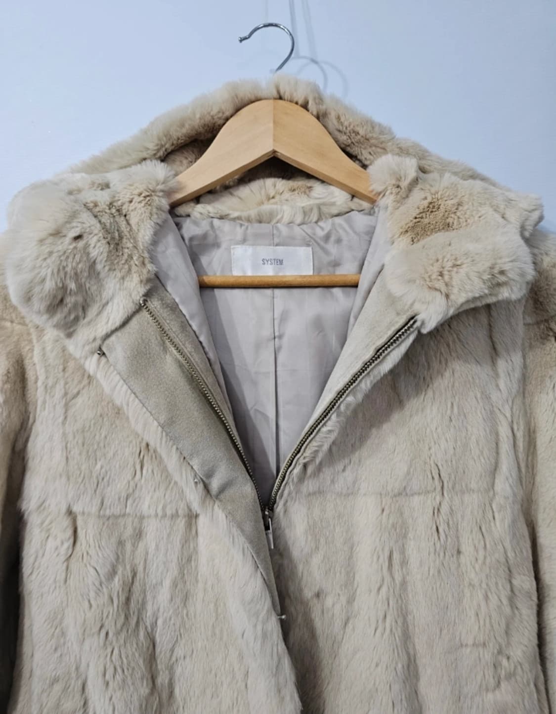 한섬 SYSTEM 시스템 밍크 후드 코트 ~55 상품이미지4
