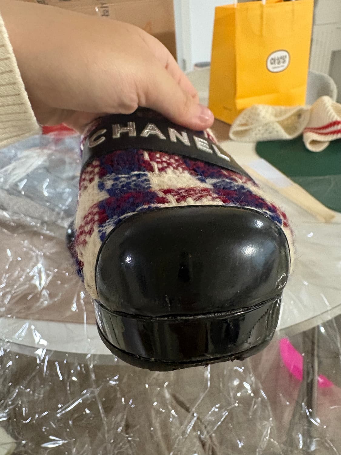 샤넬 트위드 클로그 뮬 슬리퍼 38 정품 245-250 상품이미지5