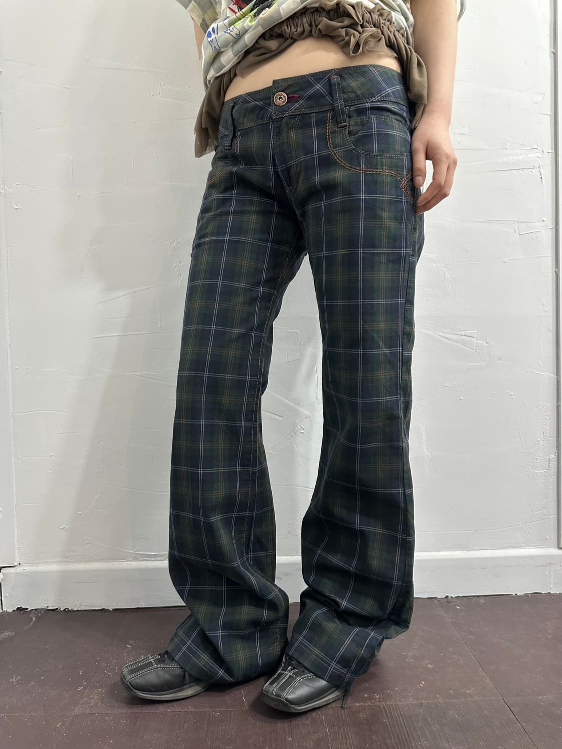 et y2k check pants 상품이미지3