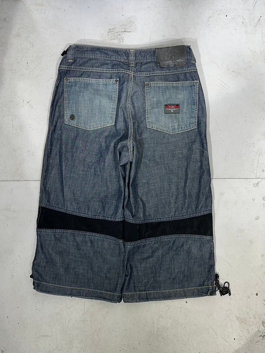 00s 후부 진청 올드스쿨 스케이트 힙합 버뮤다 데님 반바지  상품이미지5