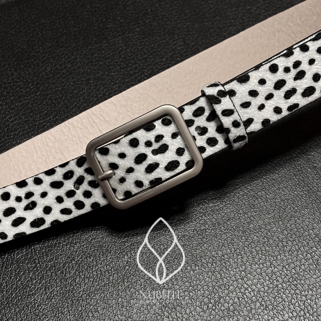 🌗 Dalmatian belt / 달마시안 호피 송치털 가죽 벨트 상품이미지7