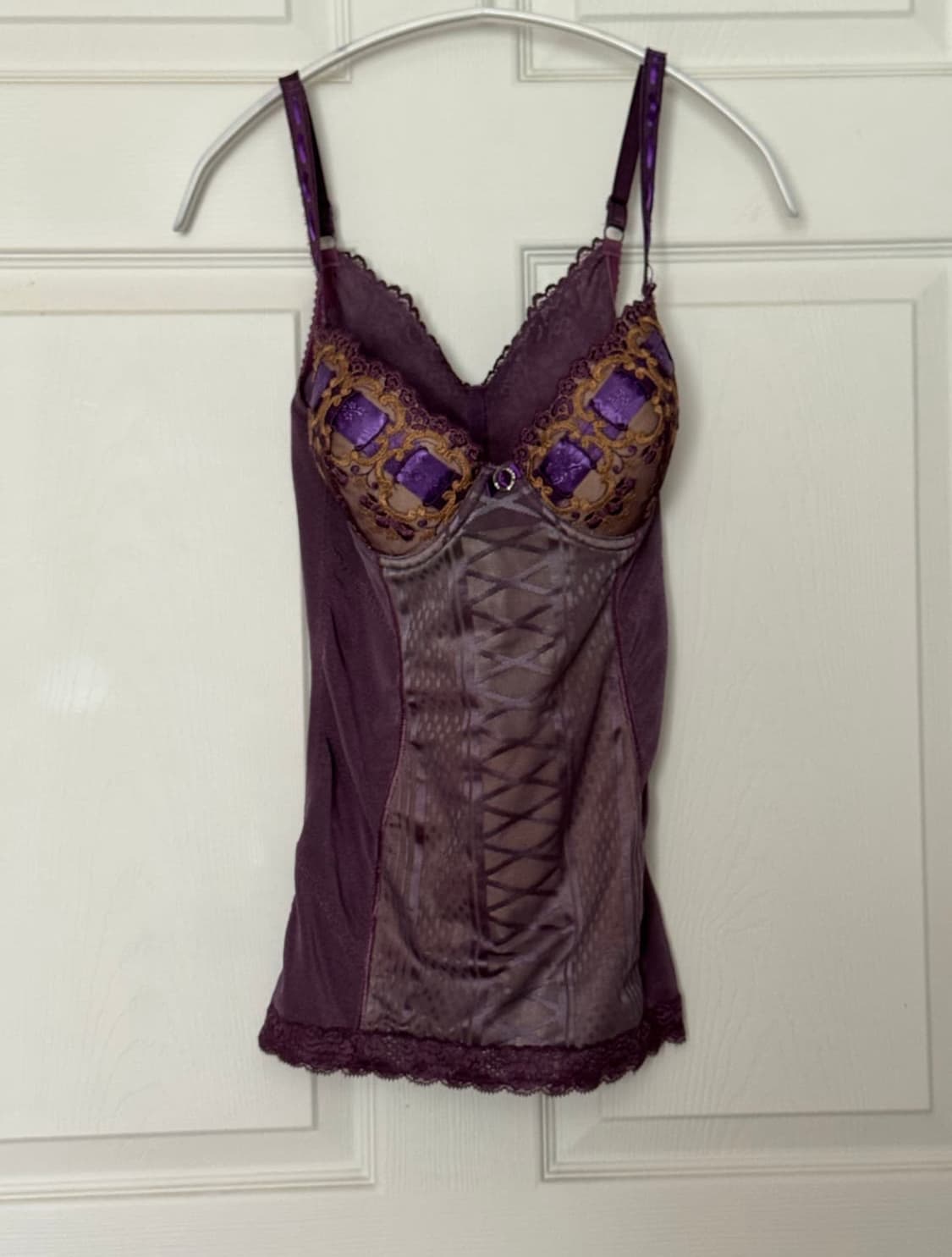 퍼플 코르셋 레이스 슬립 상품이미지1
