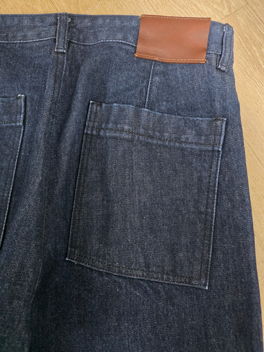 벨리에 와이드핏 원턱 데님 팬츠 M 상품이미지7