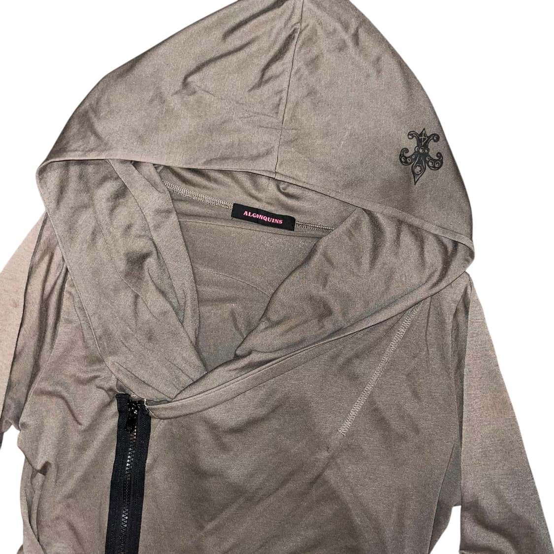 ALGONQUINS 알곤퀸즈 글리터해골 후드 사선집업 가디건 펑크y2k 상품이미지4