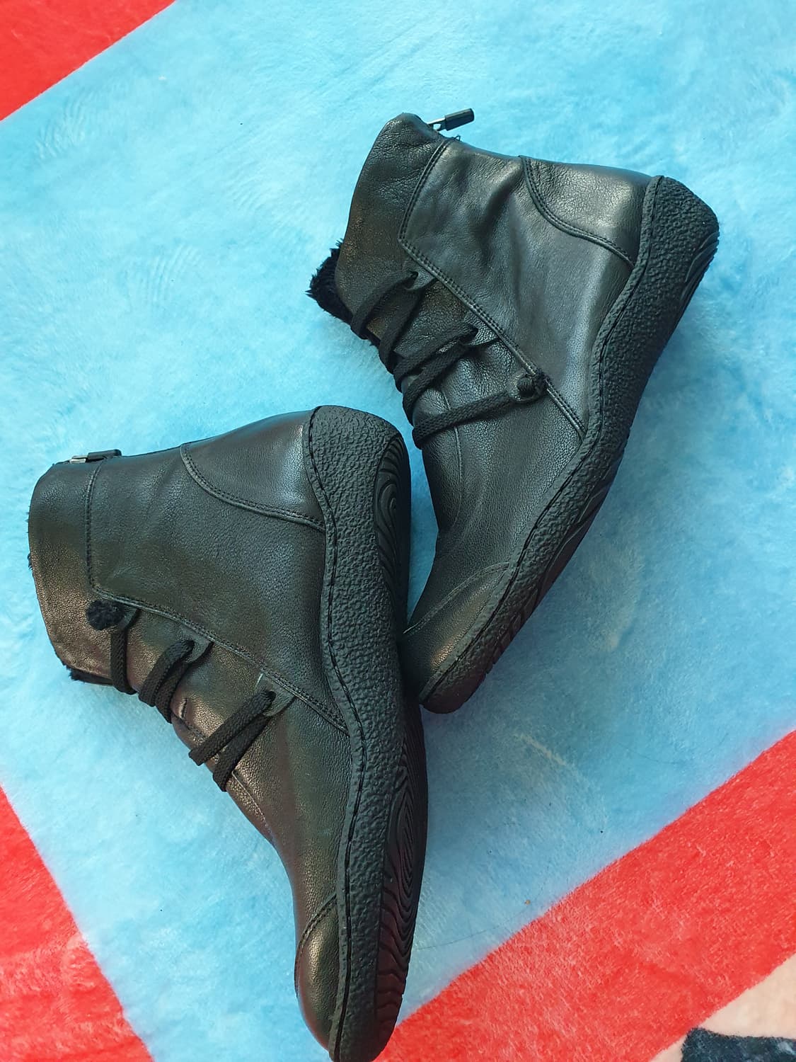 양가죽  퍼 스니커즈 앵글 부츠 240 상품이미지2