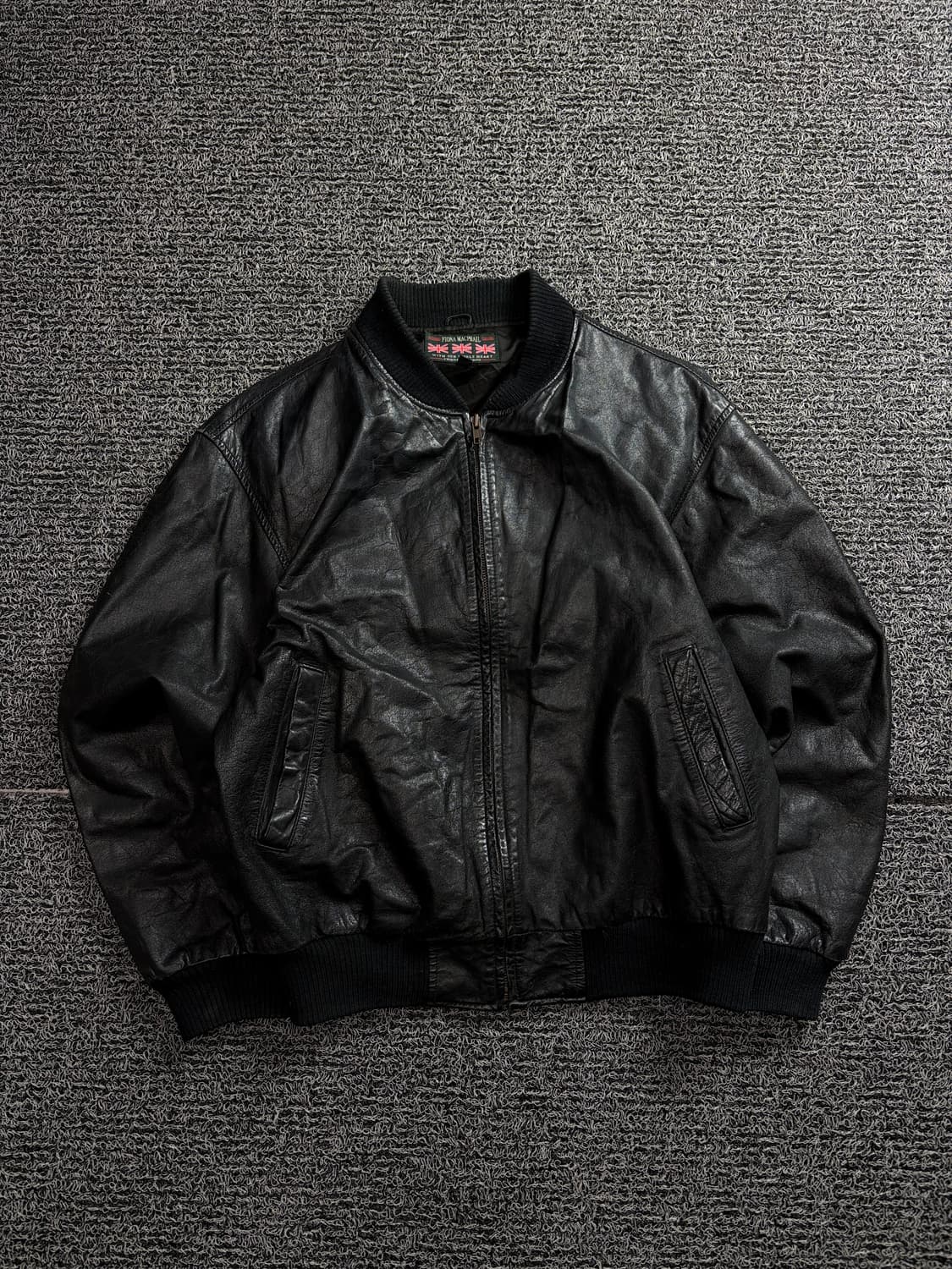 UK 헤리티지 빈티지 램스킨 블랙 레더 봄버 자켓 1623 상품이미지2