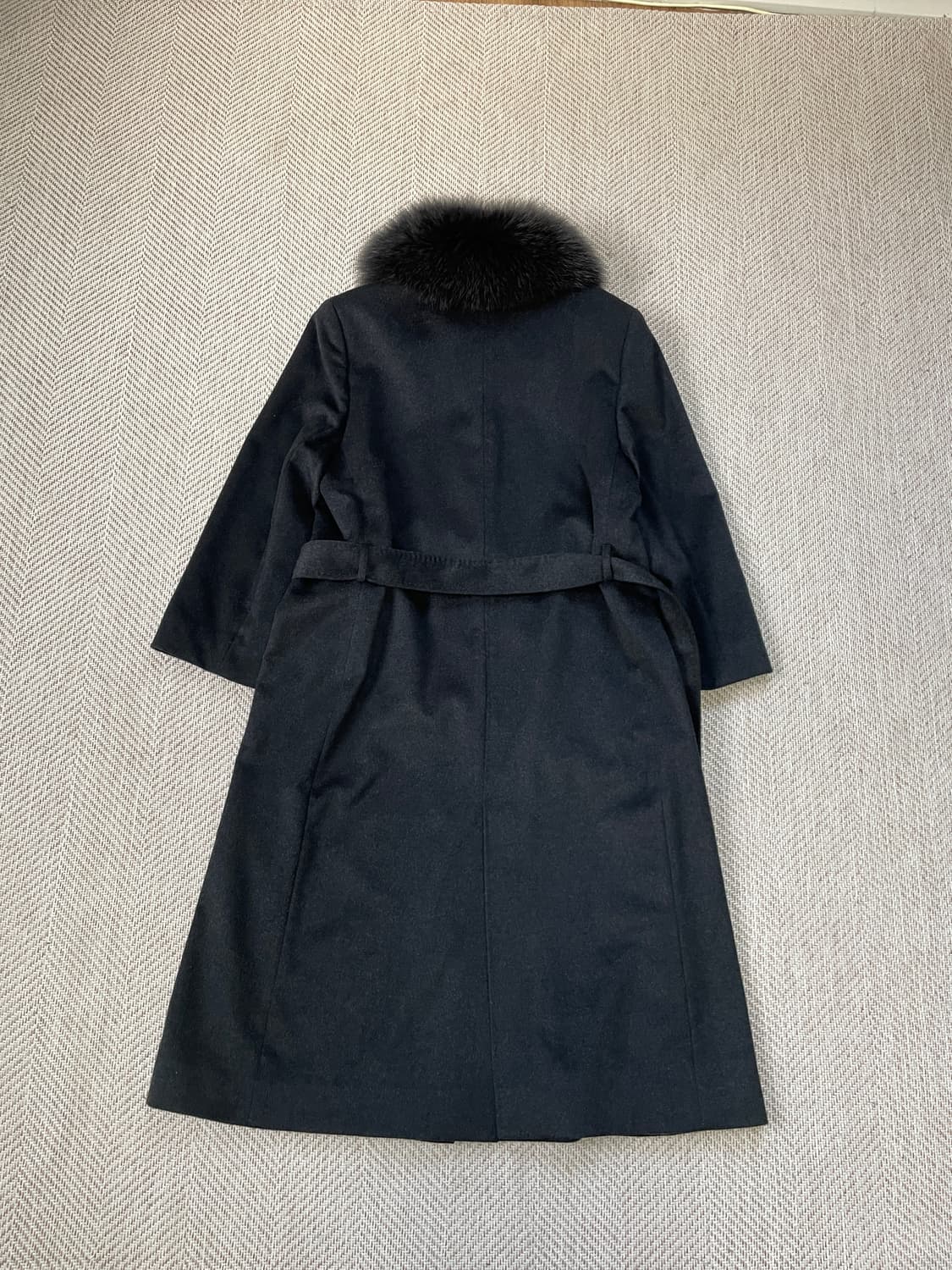 발망 폭스 퍼 칼라 캐시미어 롱 코트 J03490 상품이미지6