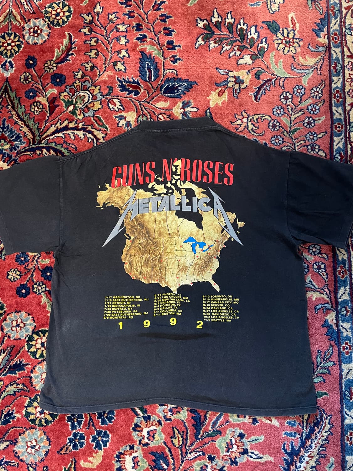 90s 1992 Metallica&Guns n Roses T-Shirt 상품이미지2