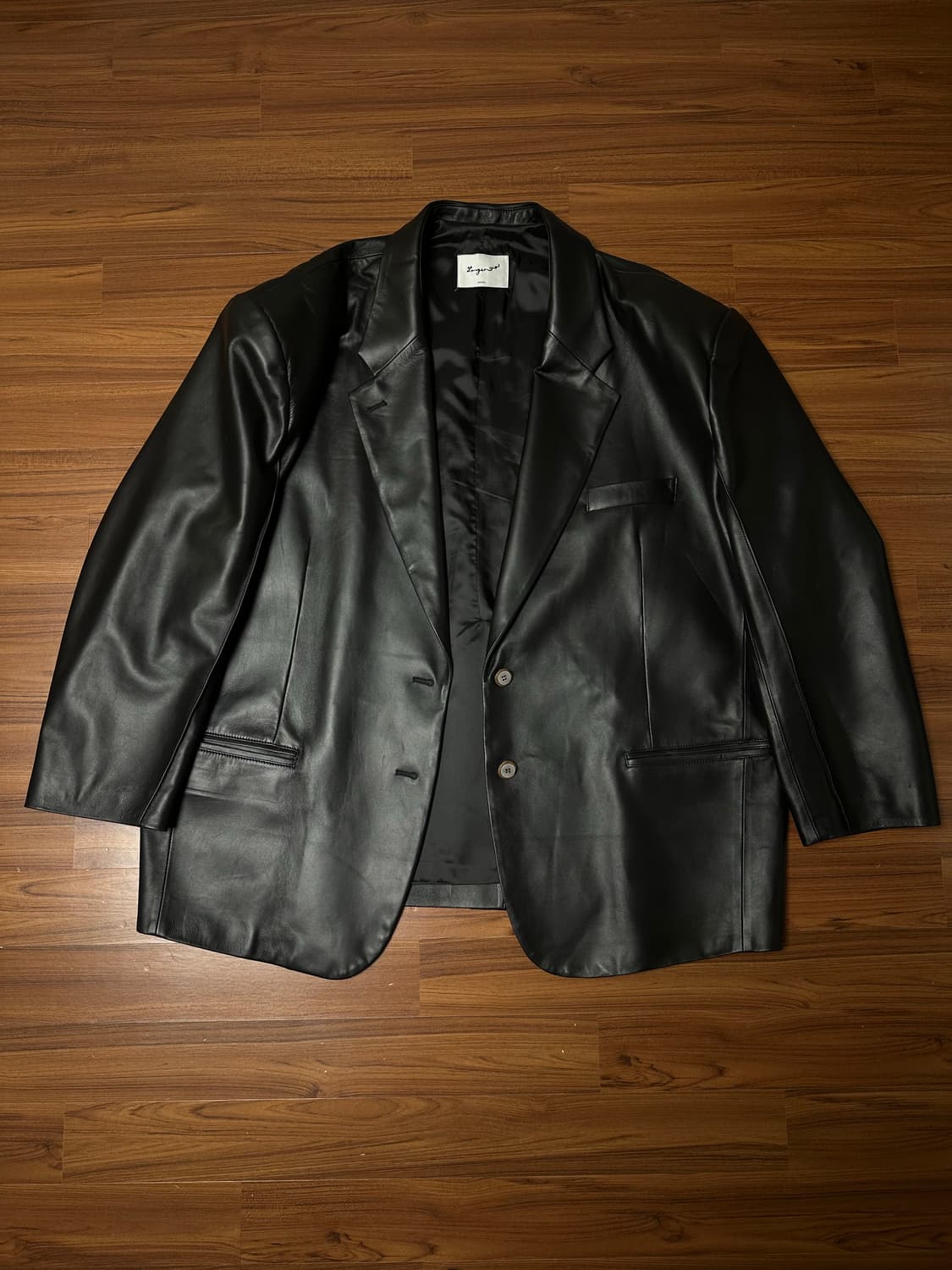 랑거 langer 레더 핀턱 램스킨 자켓 os 상품이미지2