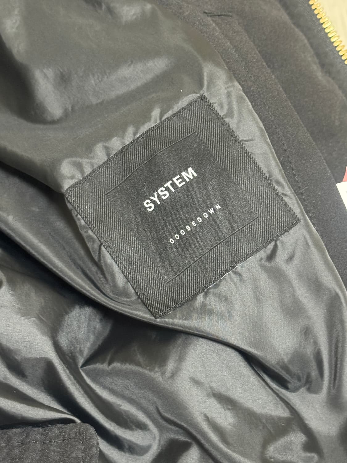 시스템옴므 구스다운 숏패딩 블랙[100] 상품이미지4