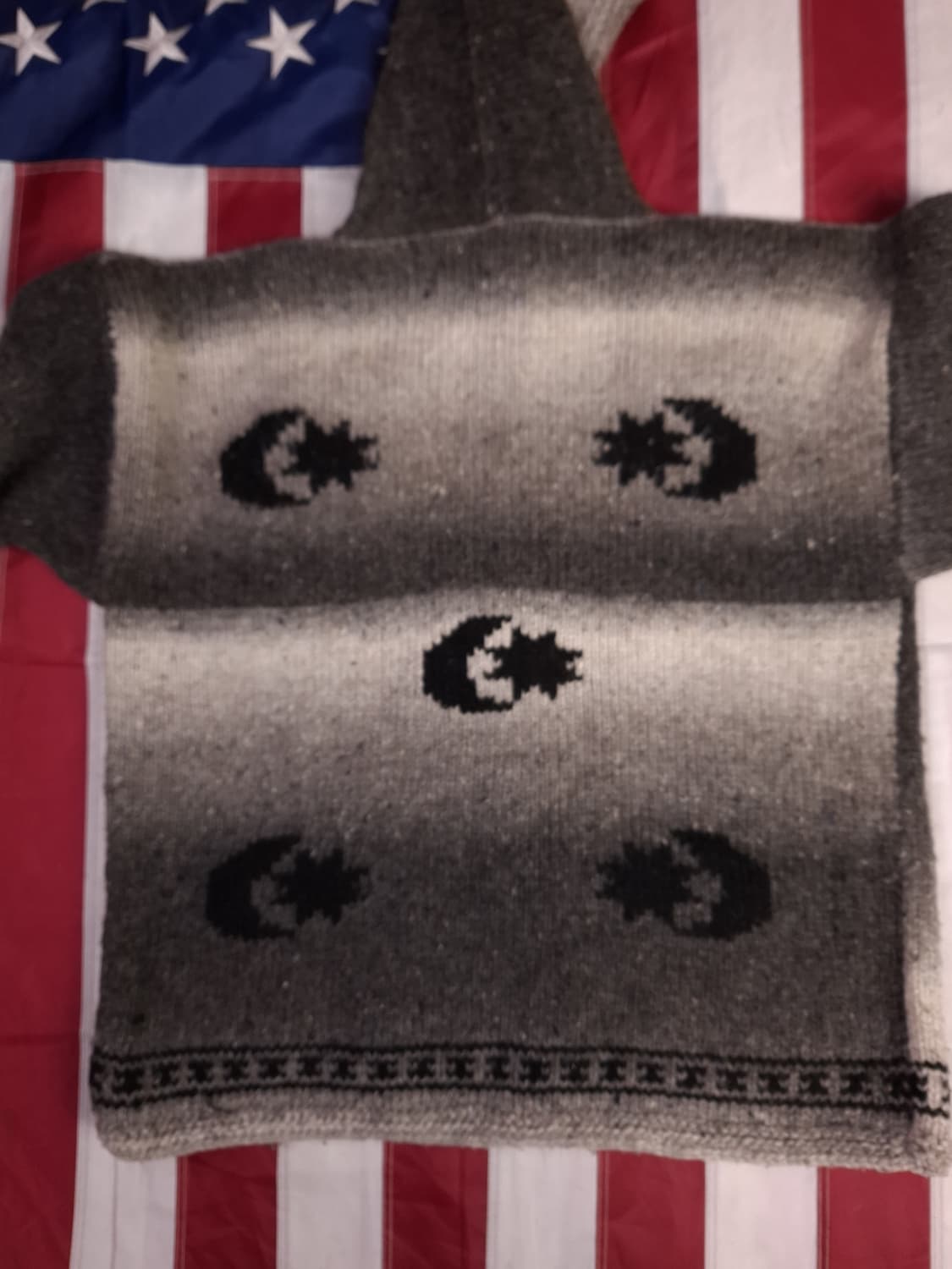 오리지날 에콰도르 핸드메이드 에스닉 울 후드 니트 상품이미지4