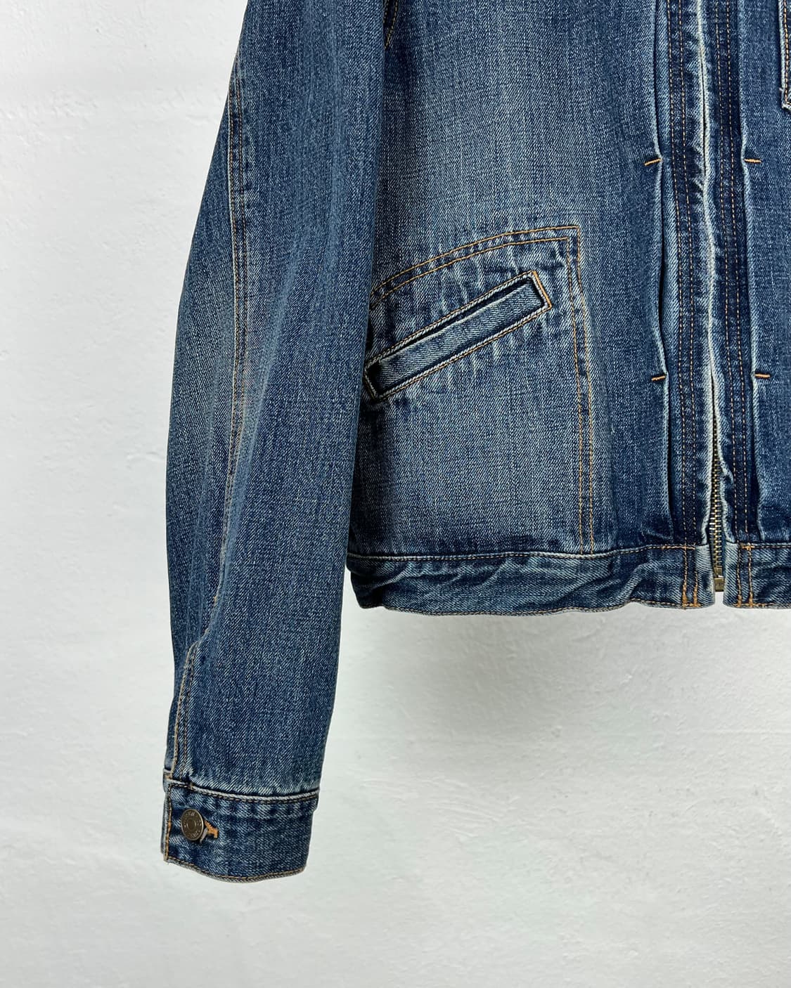로렌 진스 싱글 포켓 데님 집업 자켓 상품이미지4