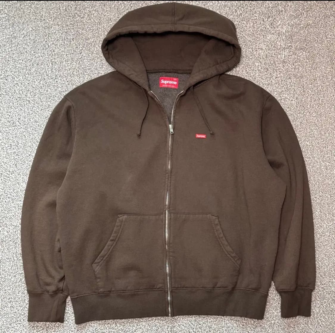 슈프림 스몰 박스 집업 후드집업 다크 브라운 - 25FW / M 상품이미지2