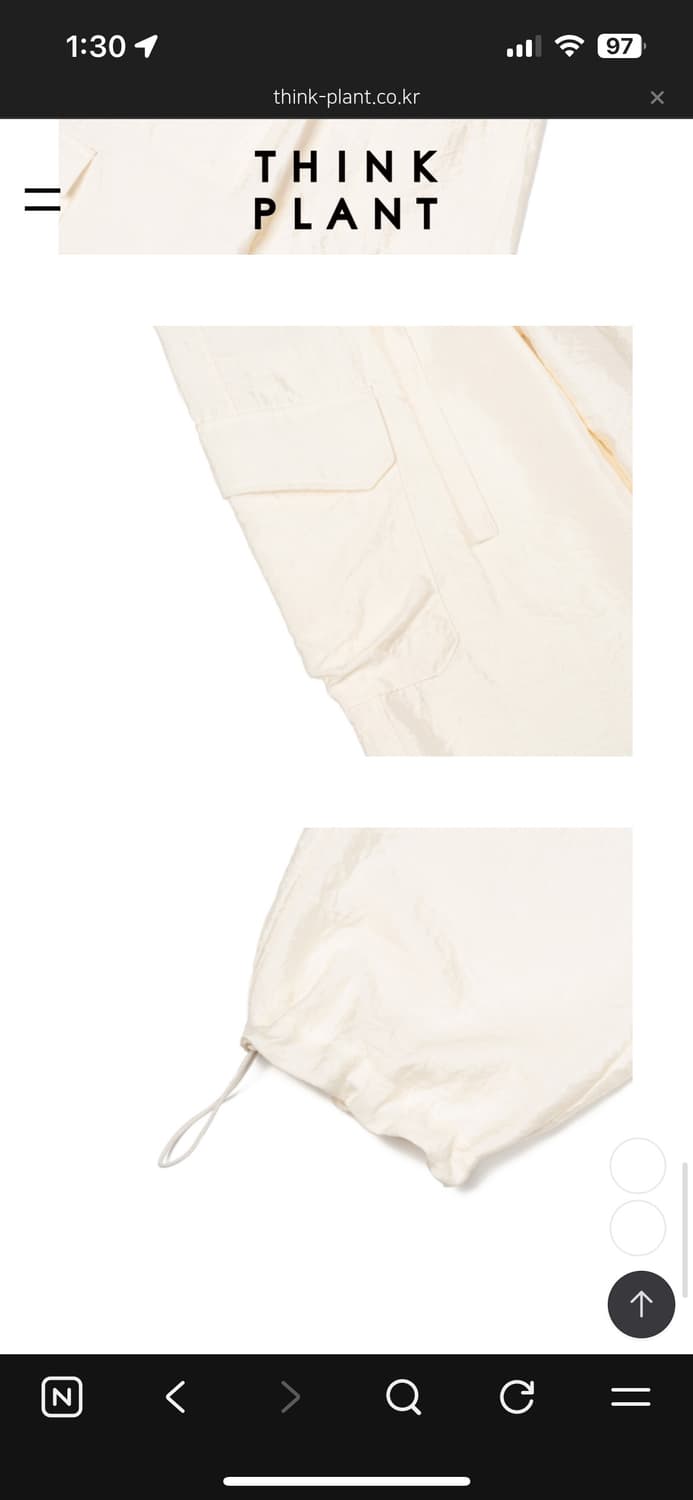 띵크플랜트 드로우스트링 카고팬츠 새상품 상품이미지4