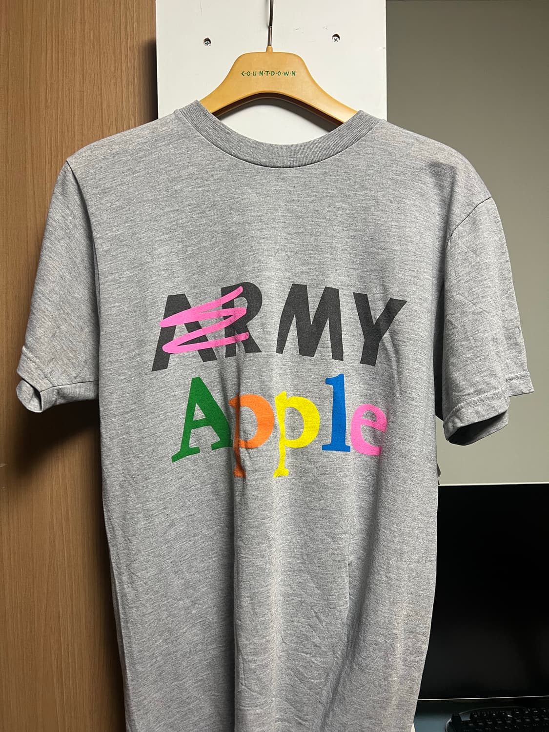 Army 미군 티셔츠 애플 프린팅 상품이미지1