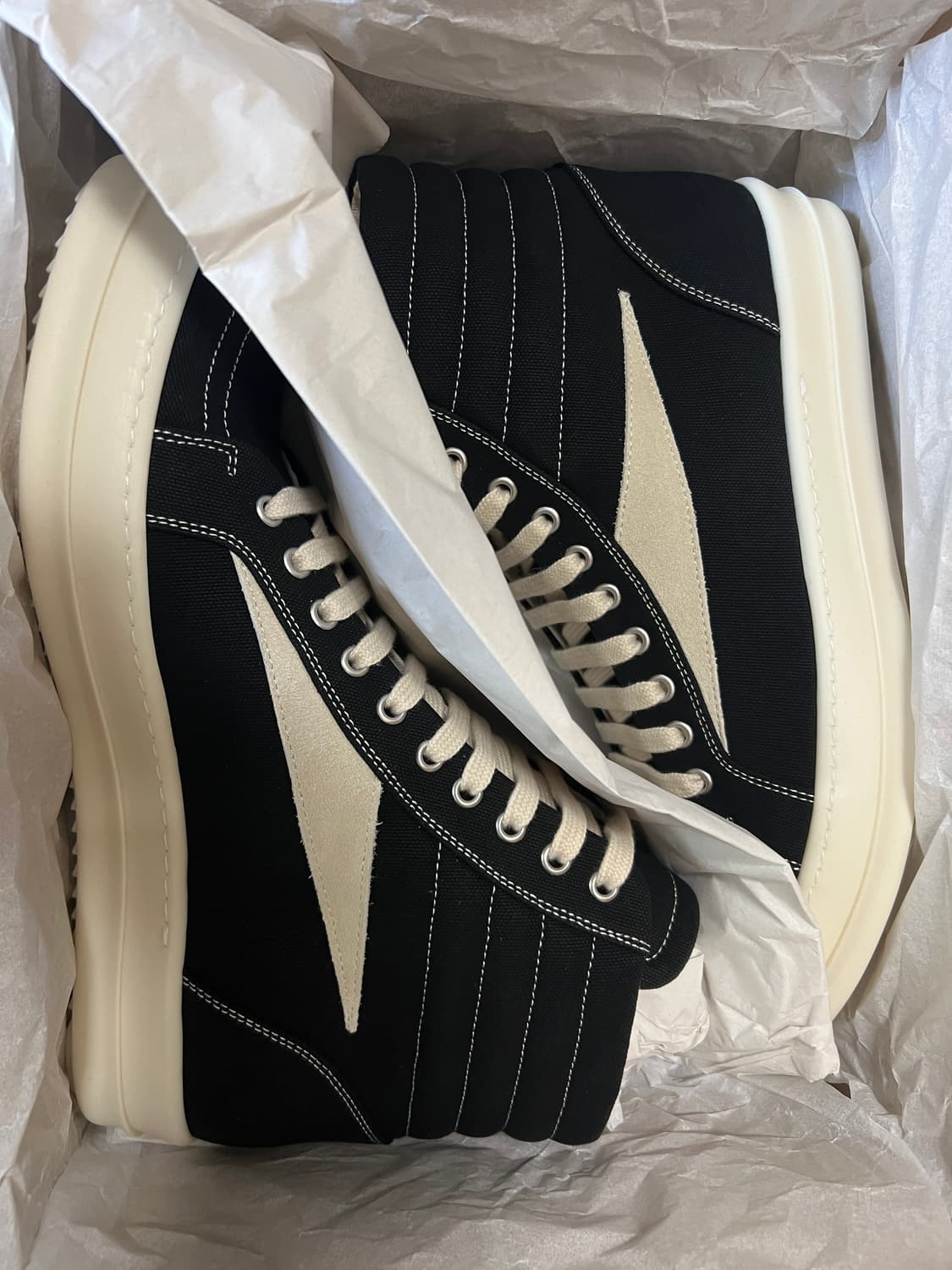 릭오웬스 다크쉐도우 빈티지 하이 스니커즈 새상품(43) 상품이미지1