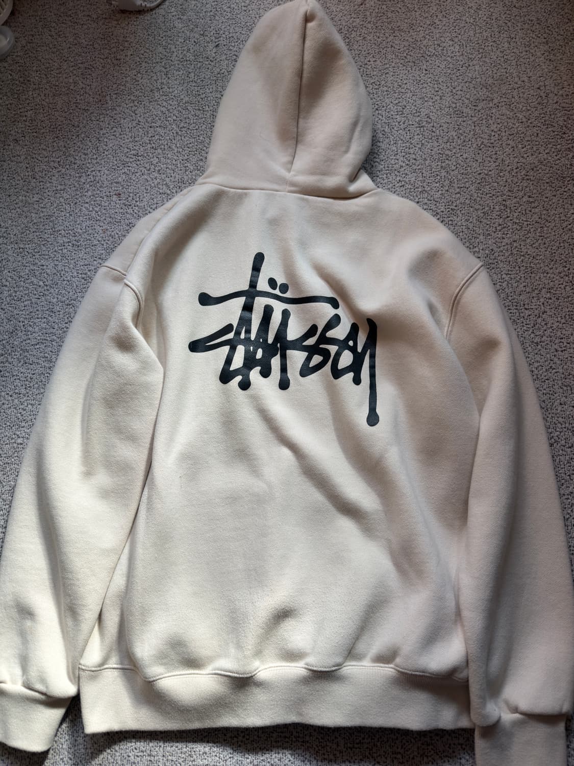 스투시 베이지 후드 M 상품이미지2