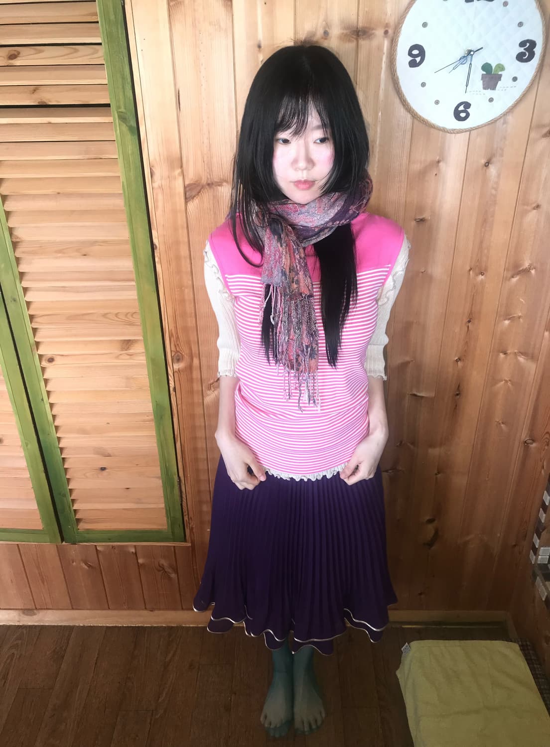 vintage pink scarf 상품이미지10