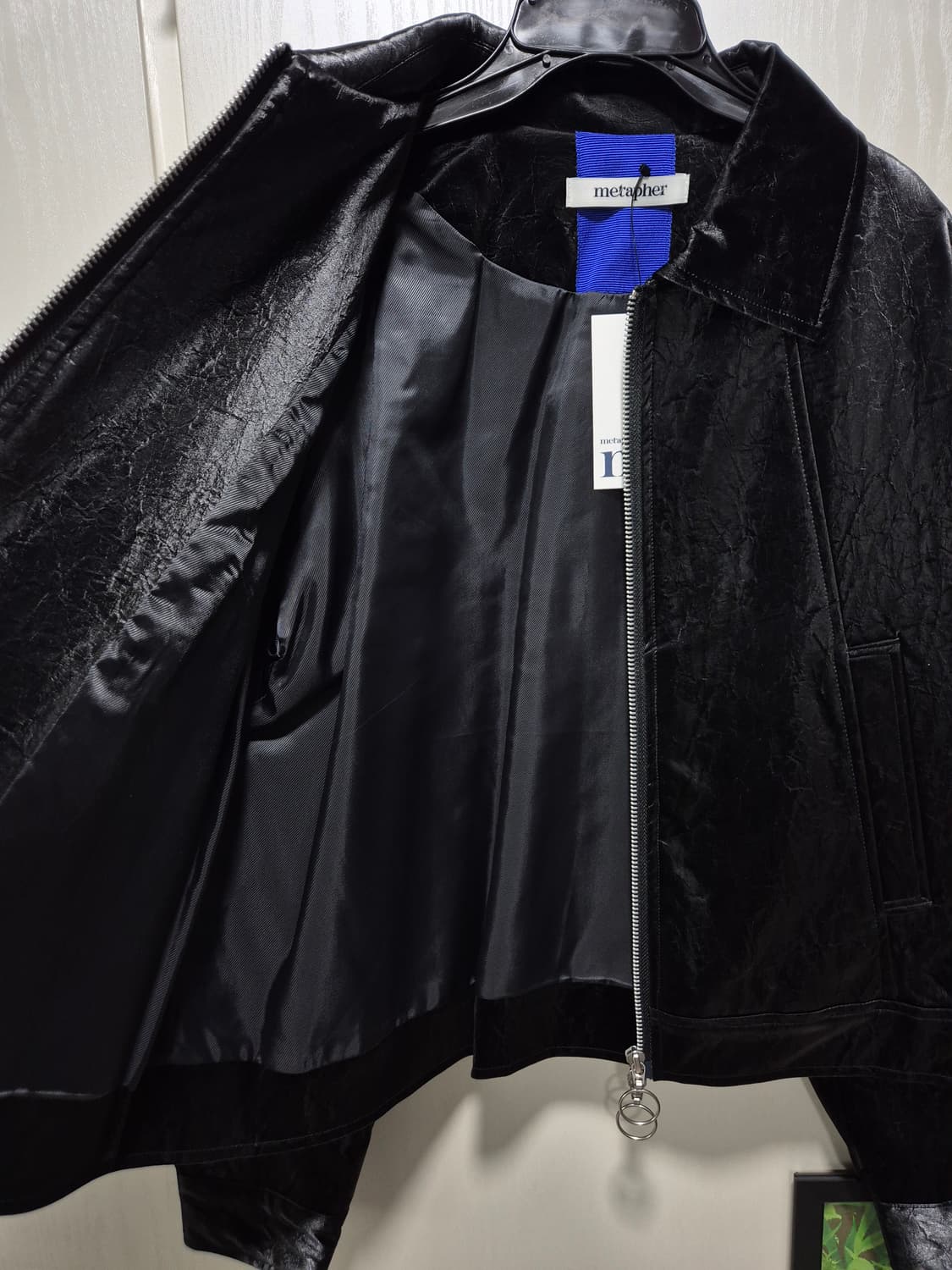 (타임세일)(새상품)metapher 크랙레더 재킷 아이보리 상품이미지7
