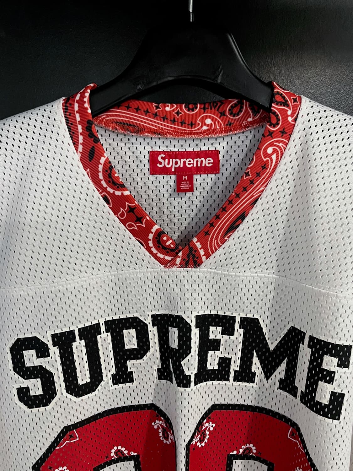 슈프림 반다나 풋볼 저지 화이트 상품이미지3