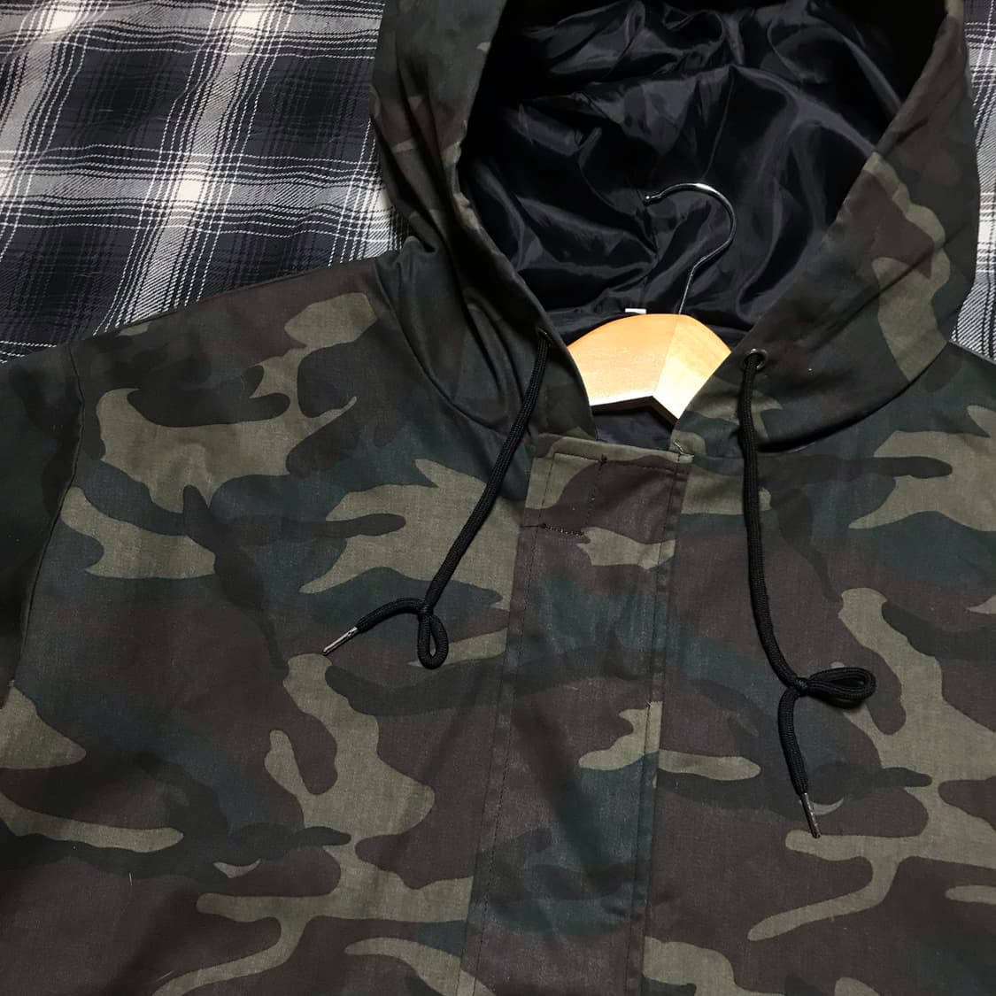 재팬 밀리터리 우드랜드 아미 카모 후드 오버핏 자켓 상품이미지2