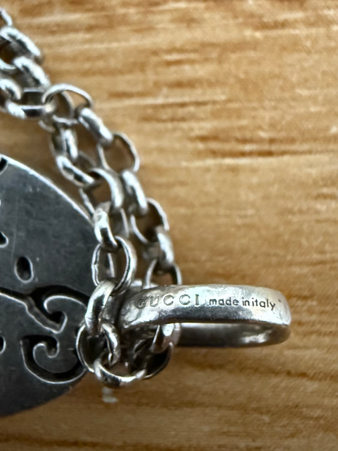 구찌 고스트 목걸이 실버 상품이미지4