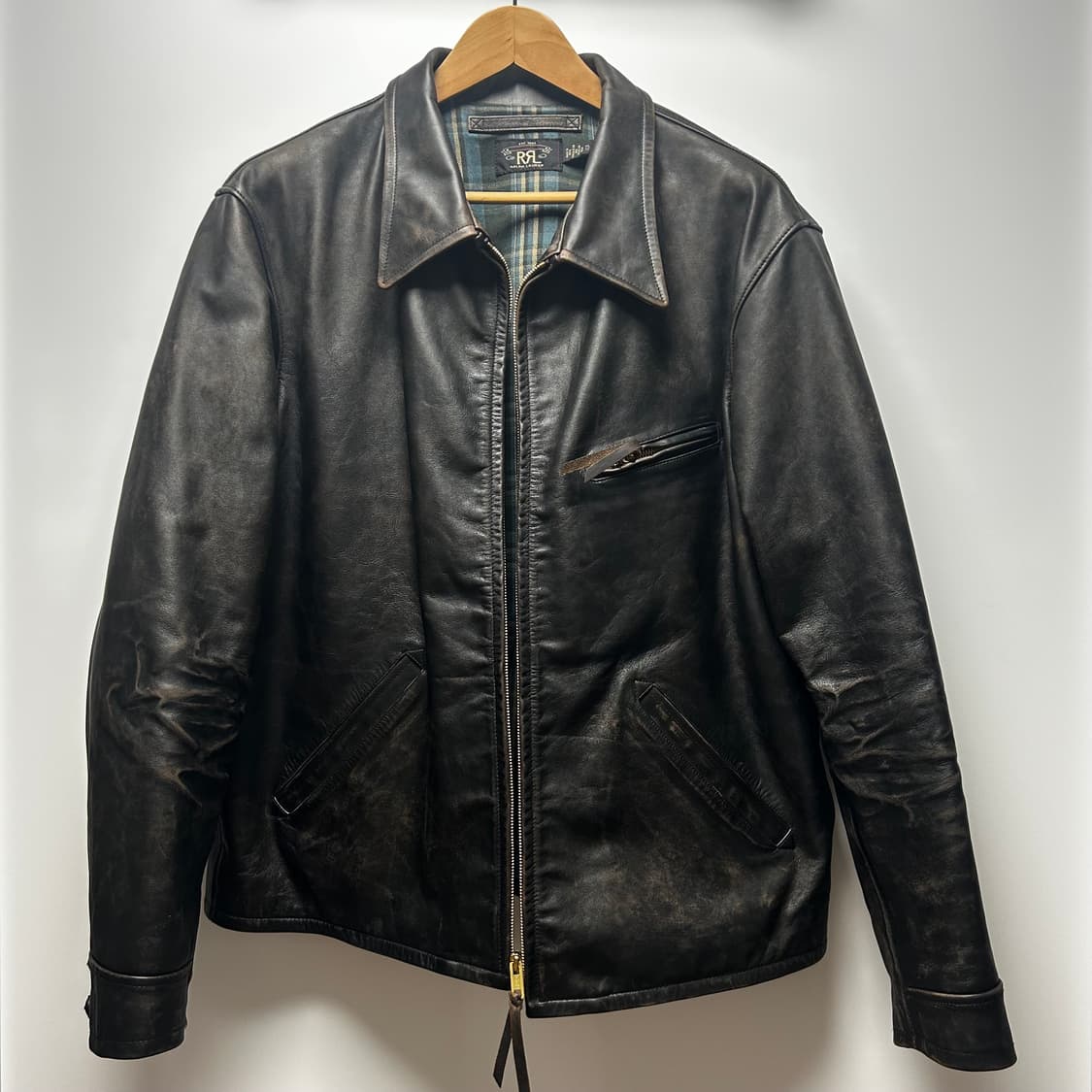 더블알엘 뉴스보이 가죽 자켓 상품이미지2