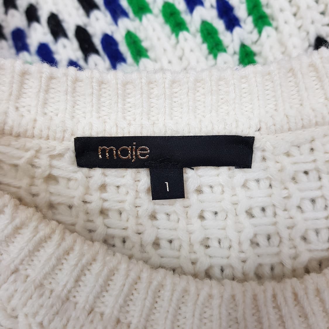 마쥬 Maje 노르딕 패턴 울 니트 스웨터 1사이즈 상품이미지6