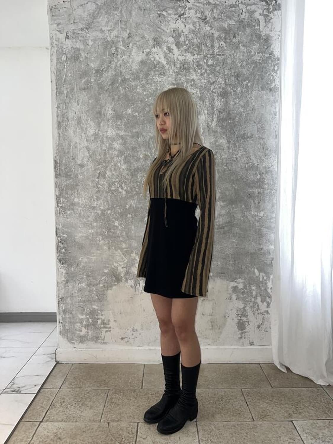 halter stripe dress 상품이미지3