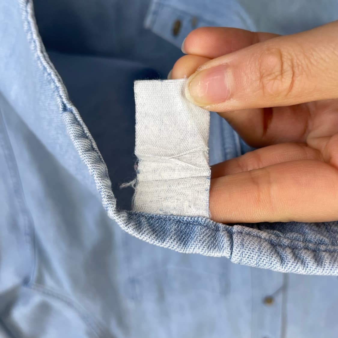 USA 울리치 원포켓 연청 데님 긴팔 셔츠 L 상품이미지5