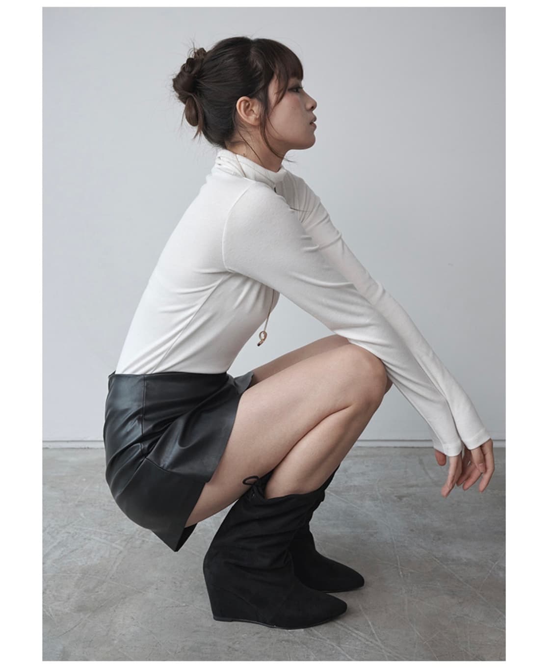 솔트앤초콜릿 포쉬 웨지 미들부츠 상품이미지1