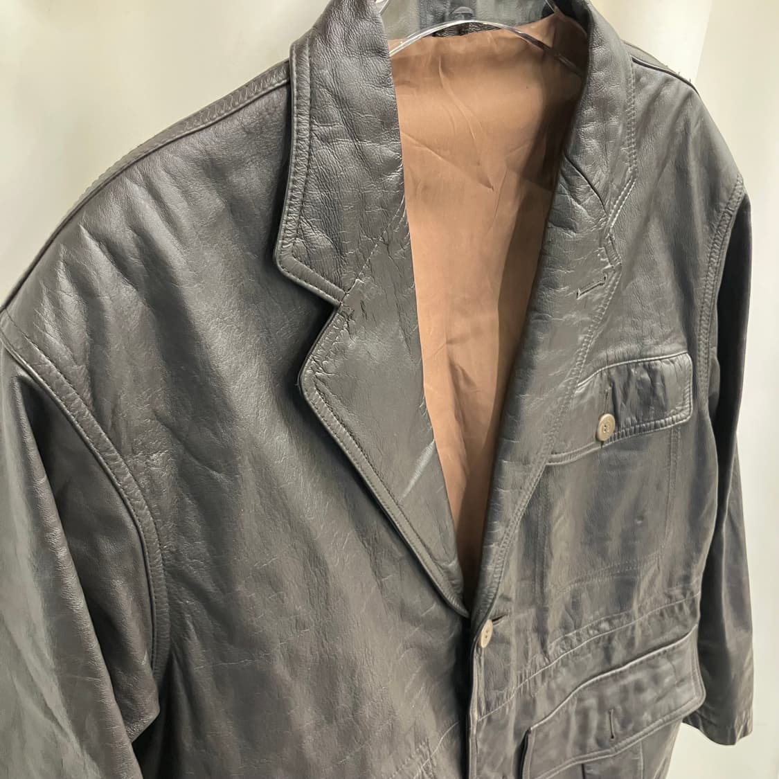 VTG 빈티지 소가죽 레더 자켓 M 상품이미지4