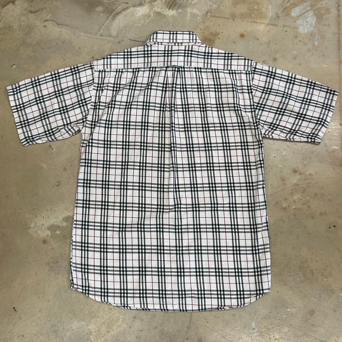 L 버버리 아이보리 노바체크 반팔 셔츠 상품이미지2