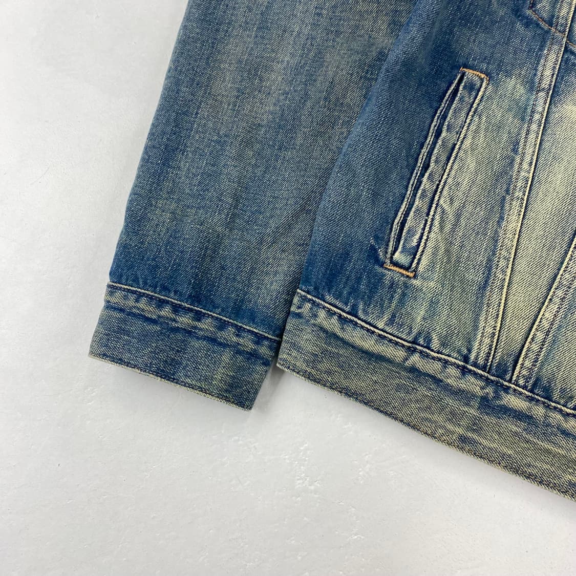 폴로 데님앤서플라이 포켓 워싱 데님 트러커 자켓 (98) 상품이미지5