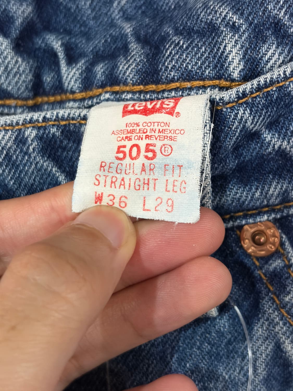 J139 90s Mexico 리바이스 505 데님팬츠 상품이미지4