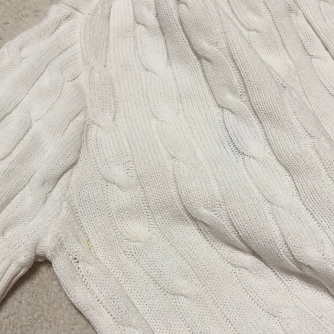 폴로 화이트 니트 반팔티 L 상품이미지2