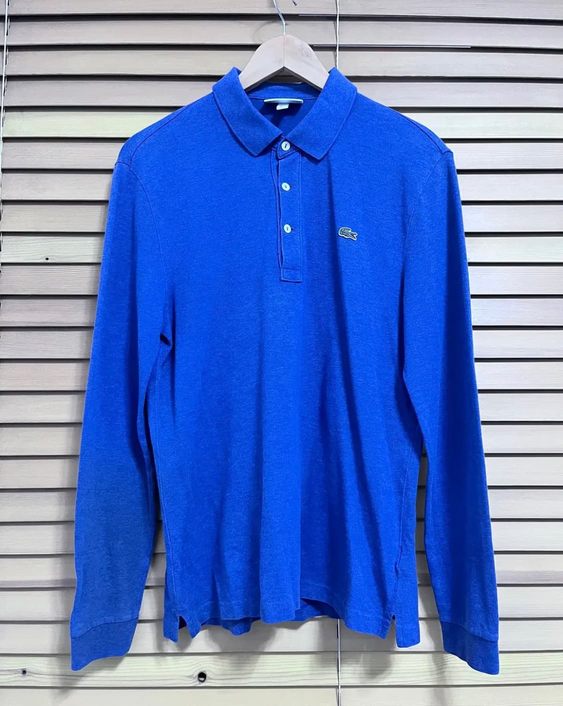 라코스테 남성 블루 긴팔PK티셔츠 상품이미지2