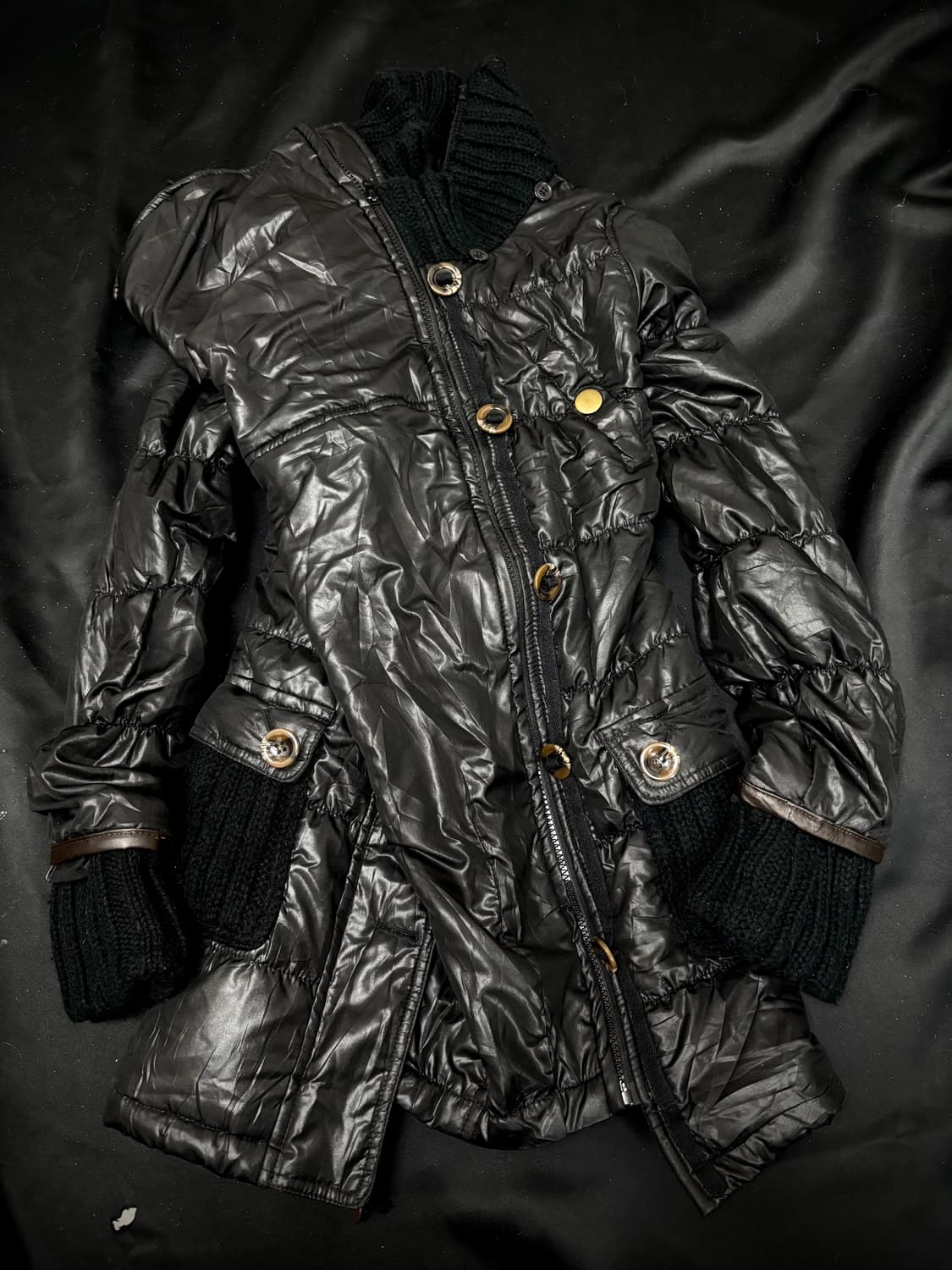 Rare Design Draped Padded Side Zip Detai 상품이미지6