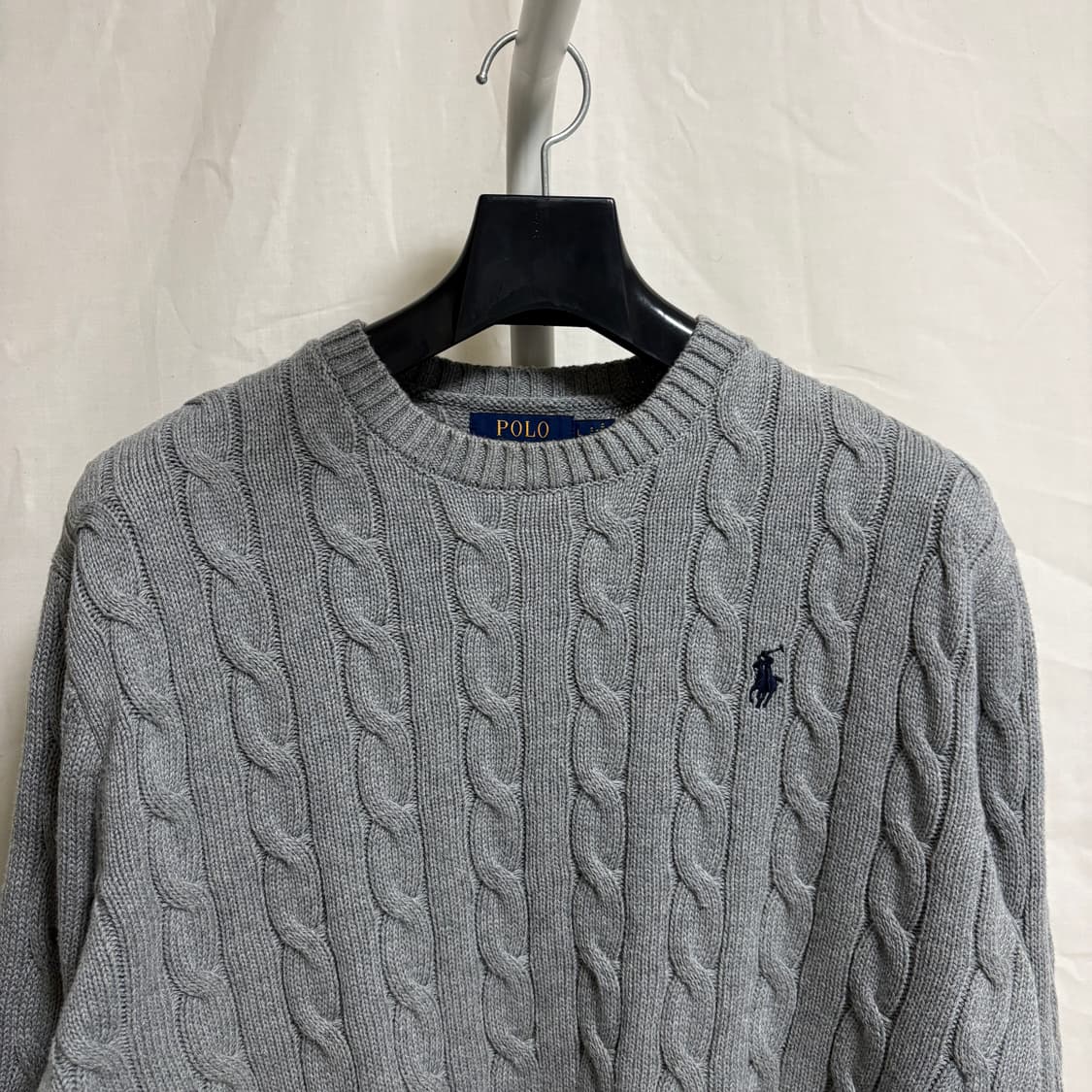 폴로 랄프로렌 코튼 케이블 니트 / 그레이, L 상품이미지2