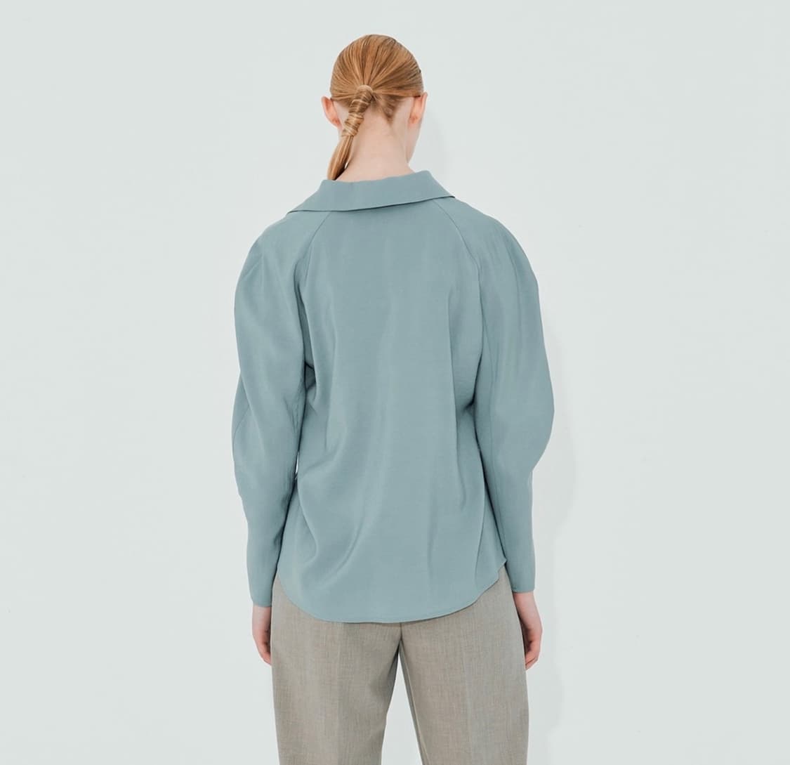 누보텐 코울넥 벨트 블라우스 상품이미지3