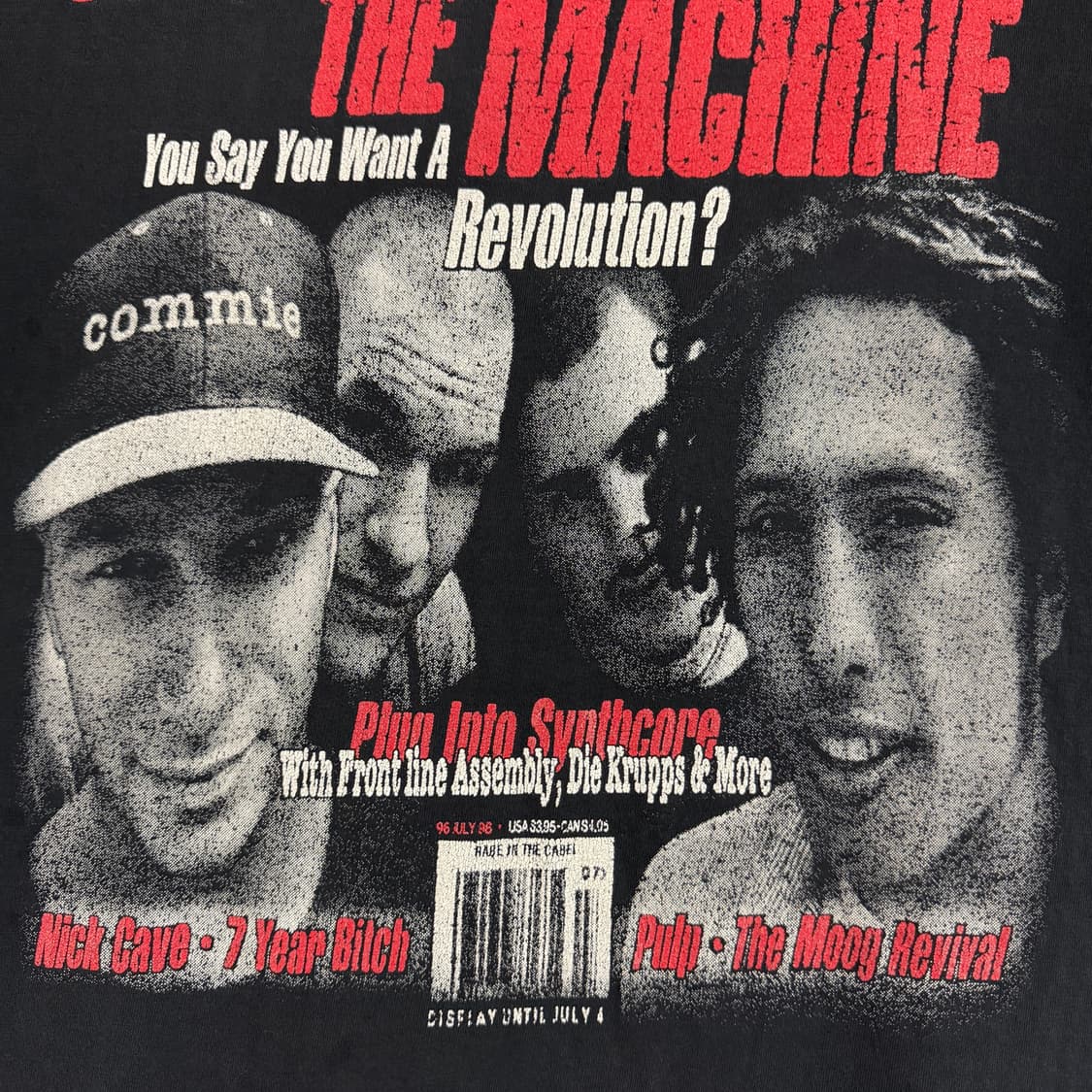 빈티지 90s 레이지어게인스트더머신 RATM 매거진 커버 티셔츠 상품이미지6