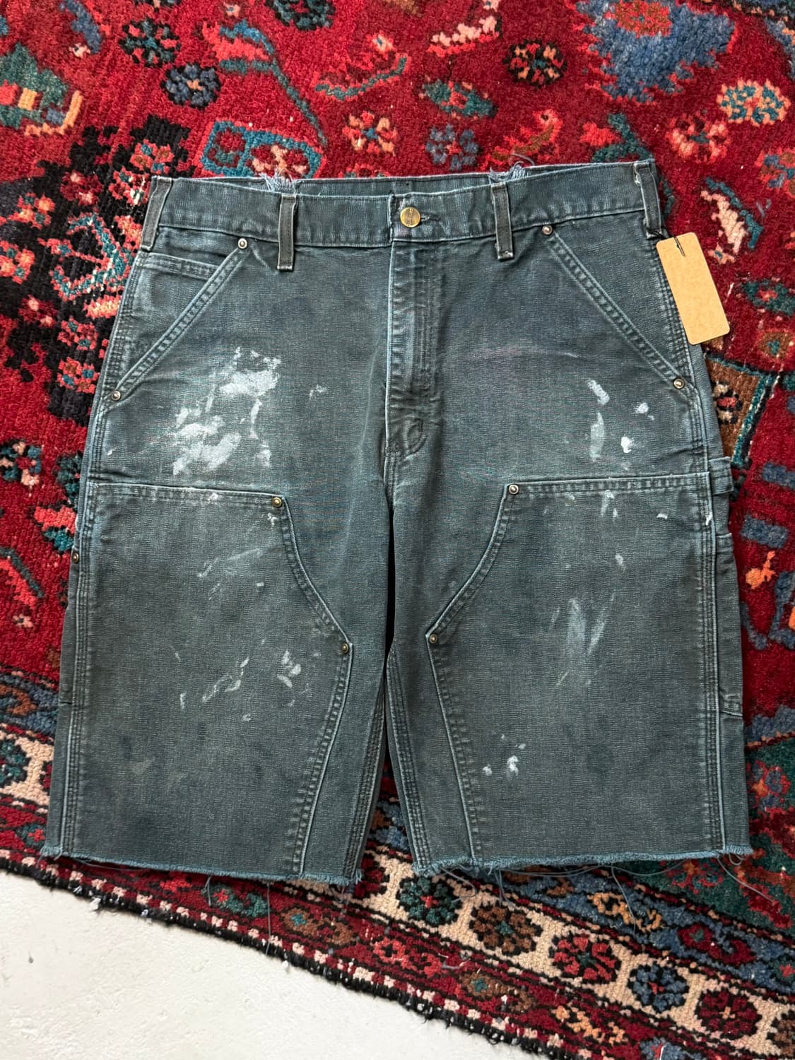 OG 칼하트 B136 더블니 쇼츠 칼하트 썩블니 블랙 상품이미지1