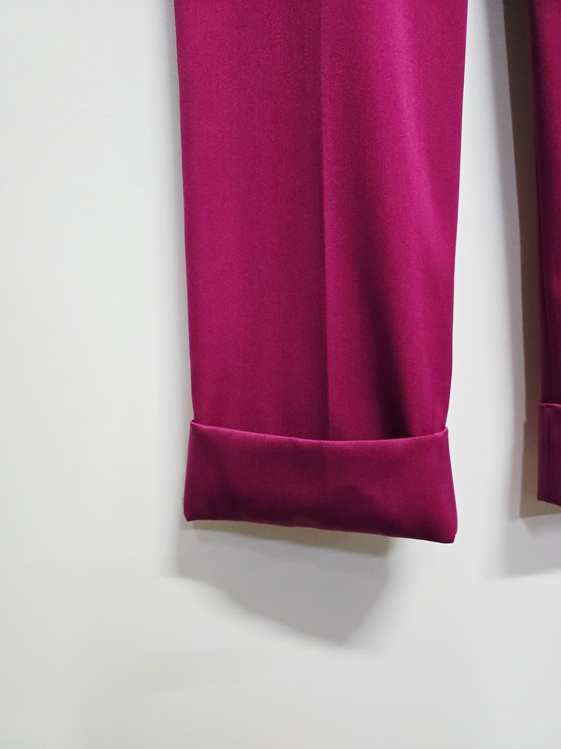 미샤 자주색 롤업 와이드 팬츠 상품이미지3