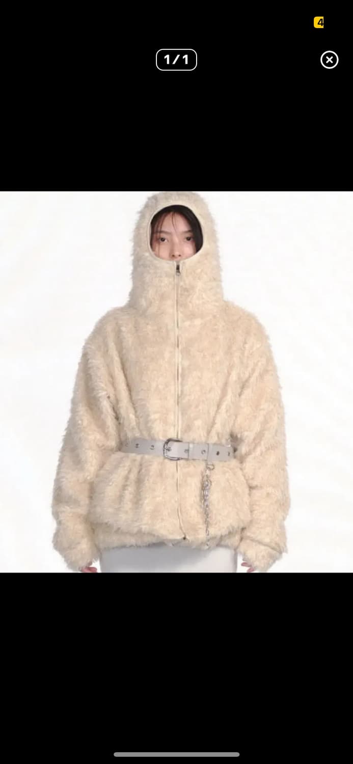 세릭 SHEARING BALACLAVA ZIP UP-BEIGE 상품이미지1