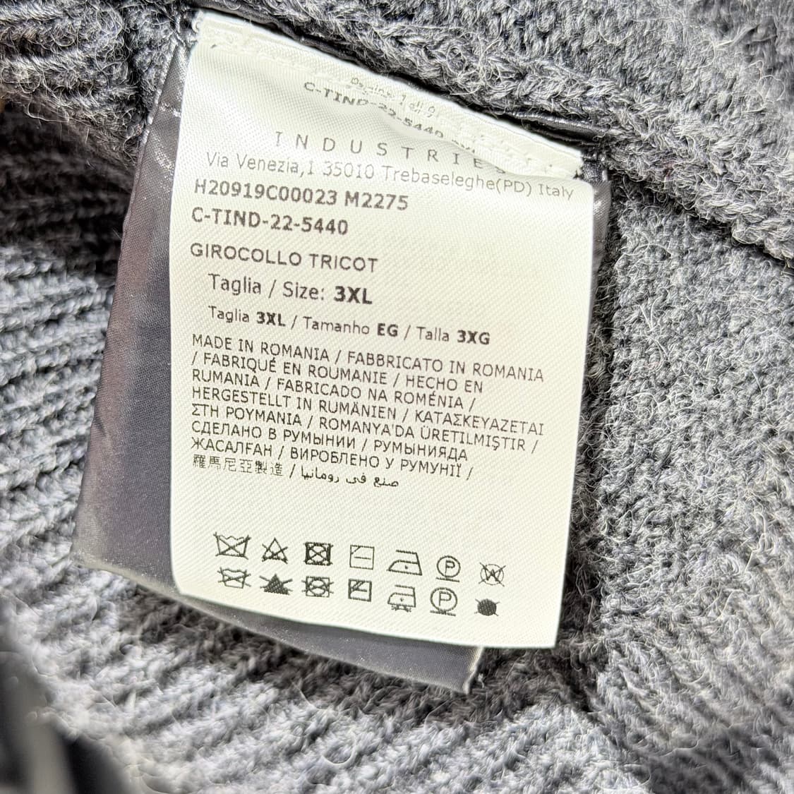 (A+/3XL) / 몽클레어 울 플란넬 믹스 스웨터 니트 그레이 상품이미지7
