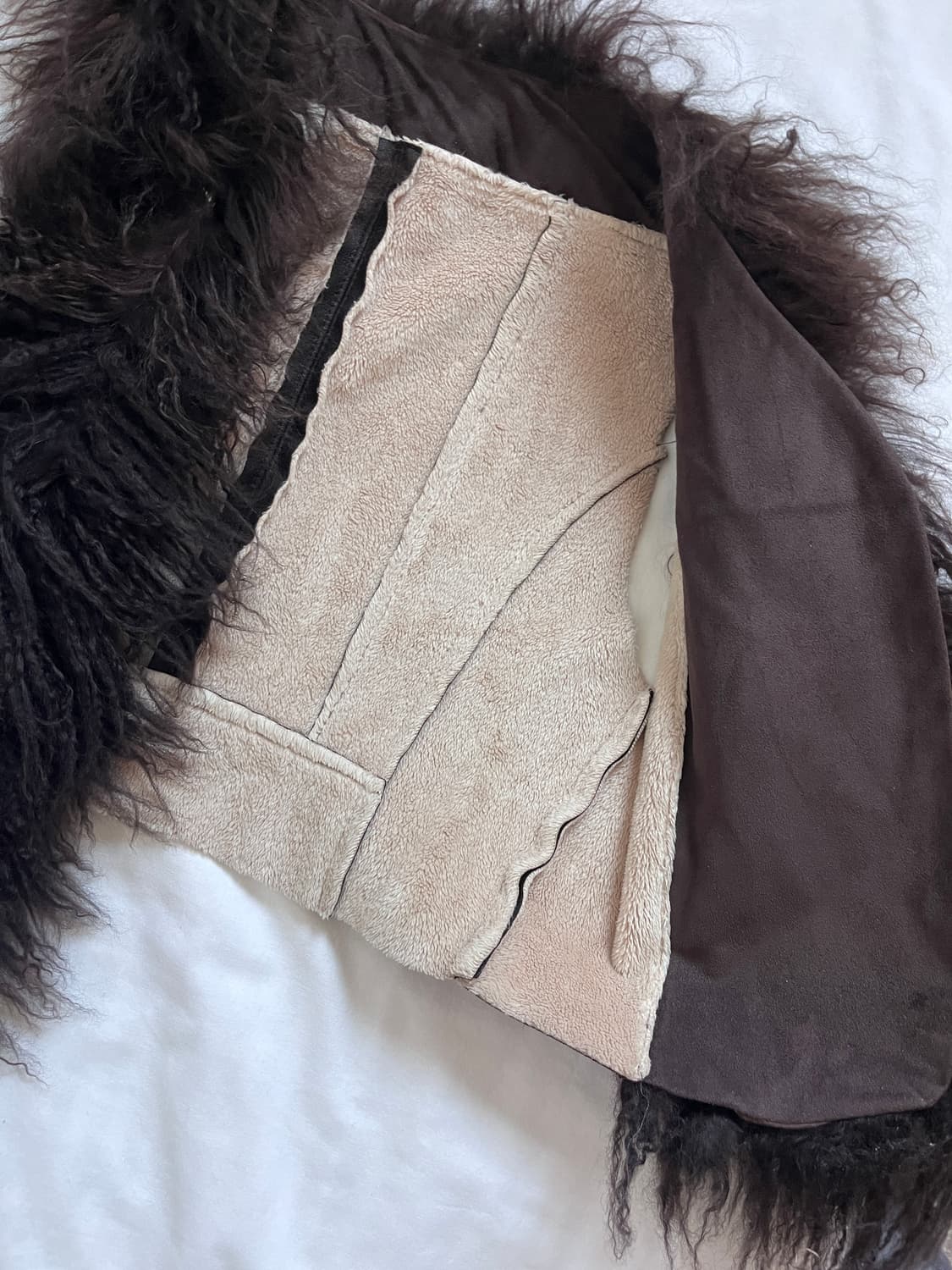 brown furry vest 상품이미지8