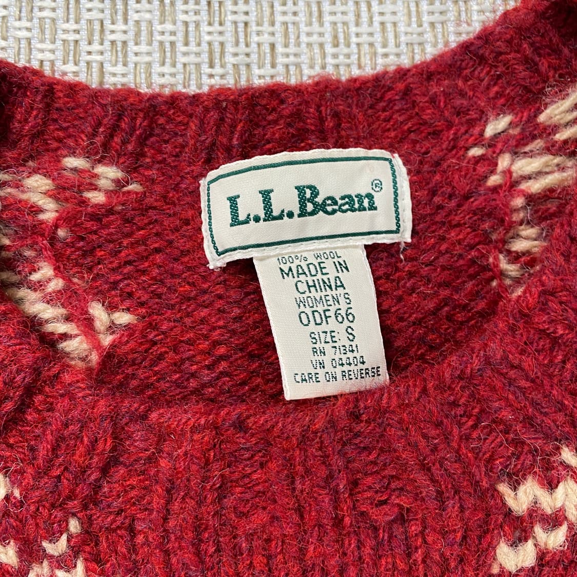 (44-55) 90’s 엘엘빈 노르딕 울 스웨터 상품이미지5